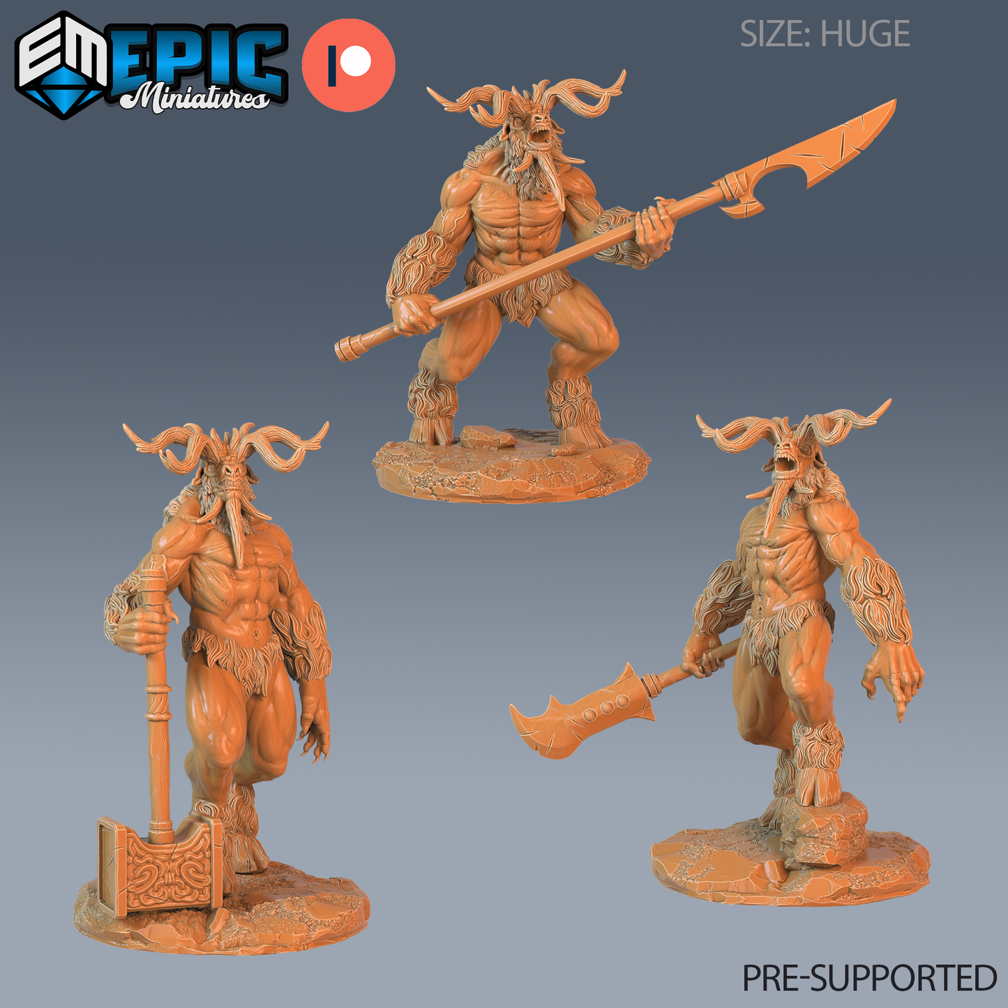 Baphomet D&D Miniature | Demon Lord of the Labyrinth | Resin Tabletop RPG Figure | 76mm Base