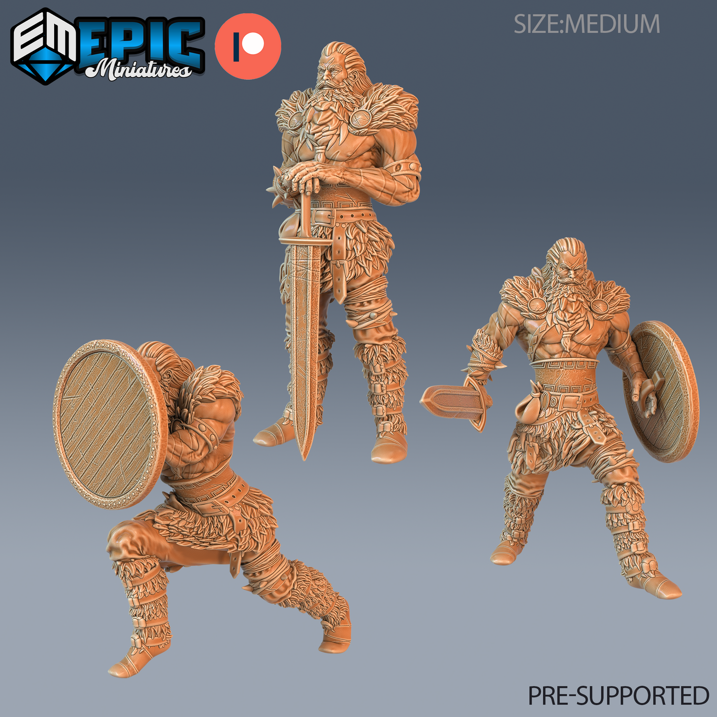 Barbarian Viking | Norse Raider Warrior | Resin Tabletop RPG Figure | 25mm Base