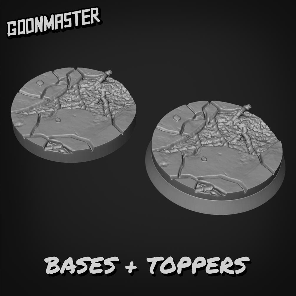 Concrete Design Base Collection DND TTRPG Resin Bases 25mm 170mm