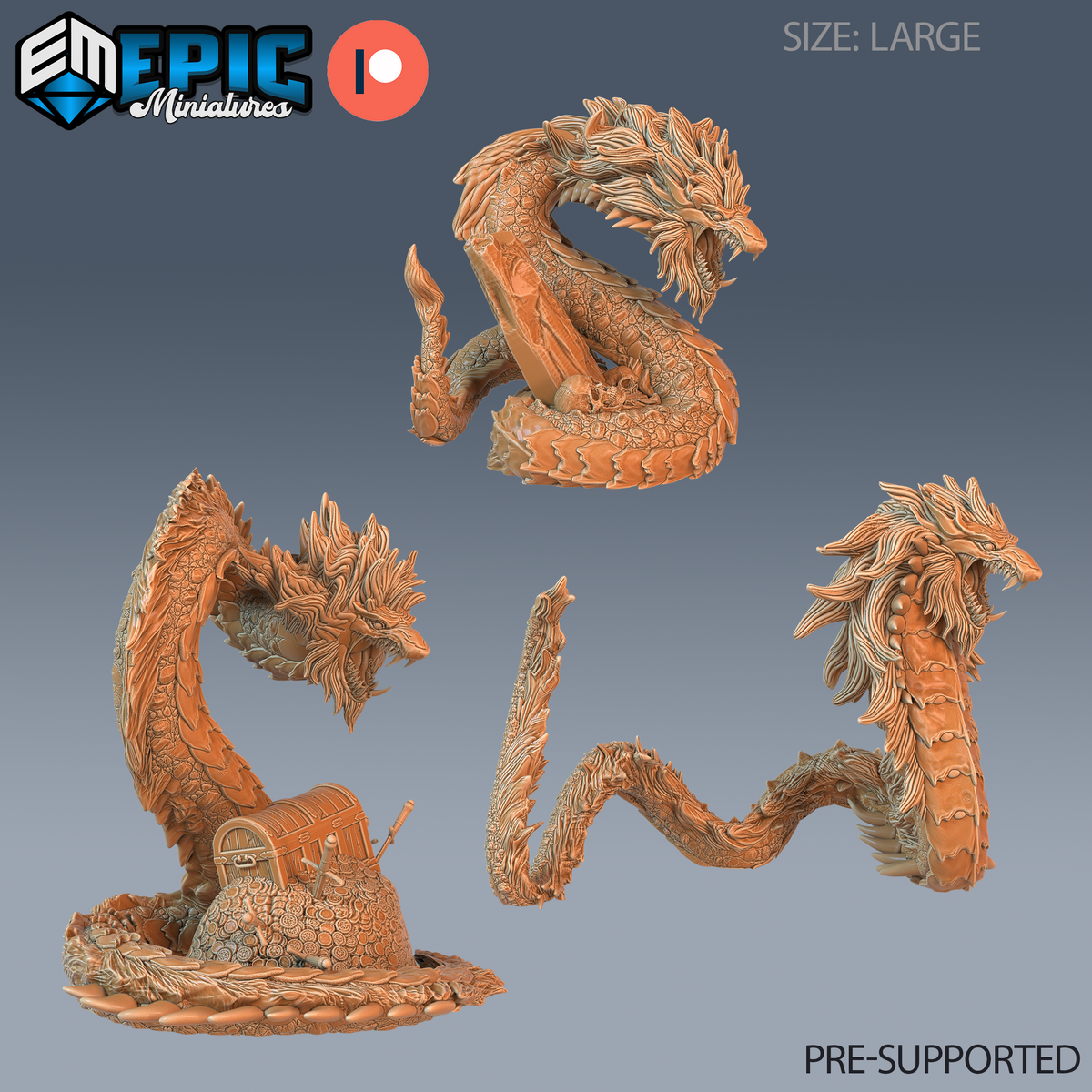 Beast Snake DND TTRPG Resin Model 51mm Base