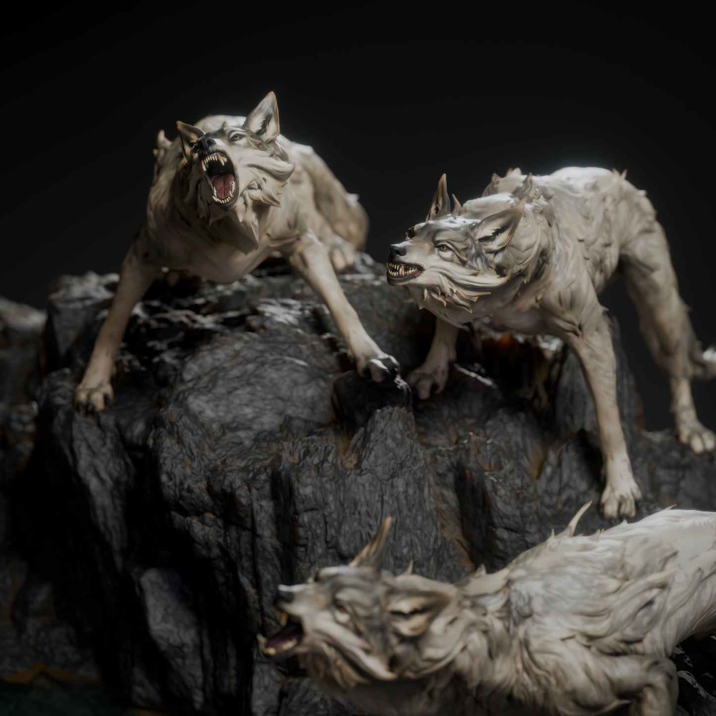 Black Dragon Hunt | Epic Boss Encounter Diorama | Resin Tabletop RPG Display