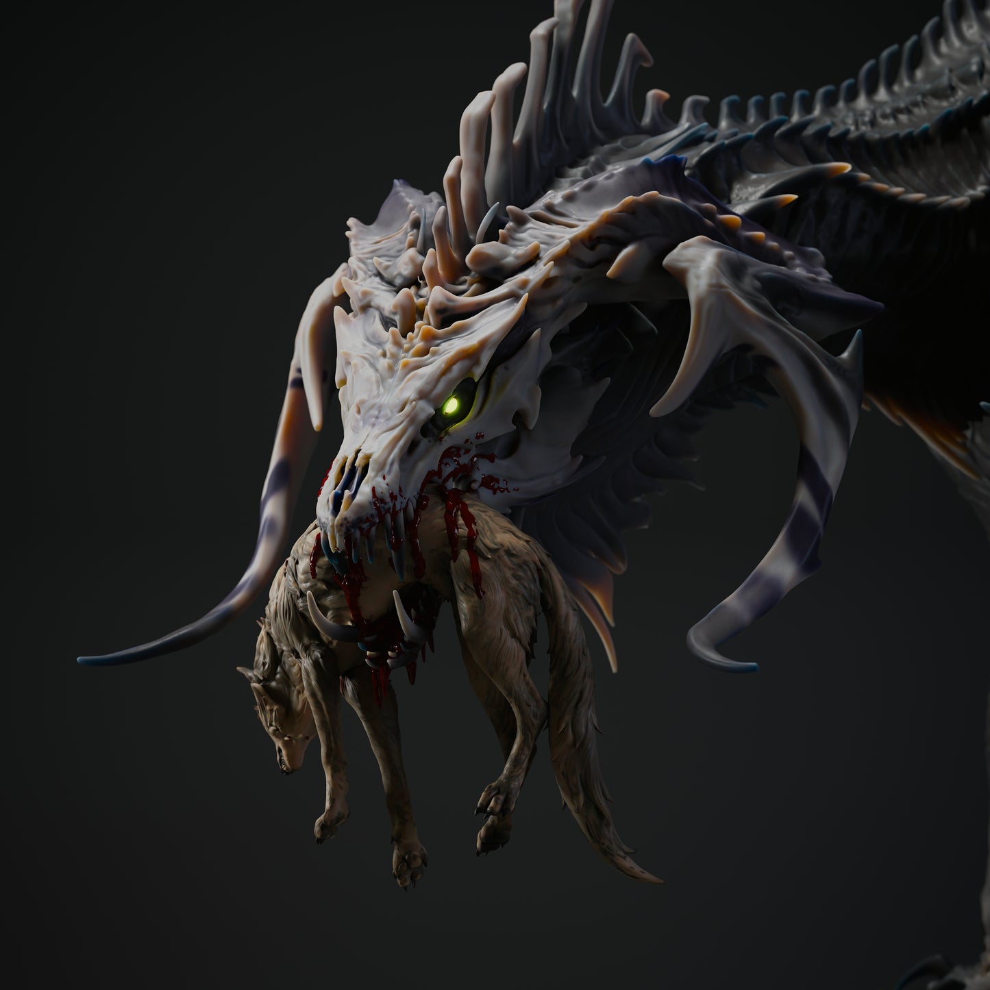 Black Dragon Hunt | Epic Boss Encounter Diorama | Resin Tabletop RPG Display