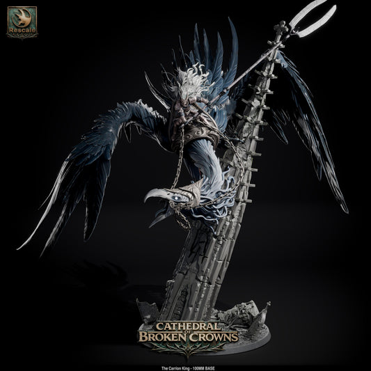 Carrion King Undead Beast King DND Miniature TTRPG Resin Figure 100mm Base