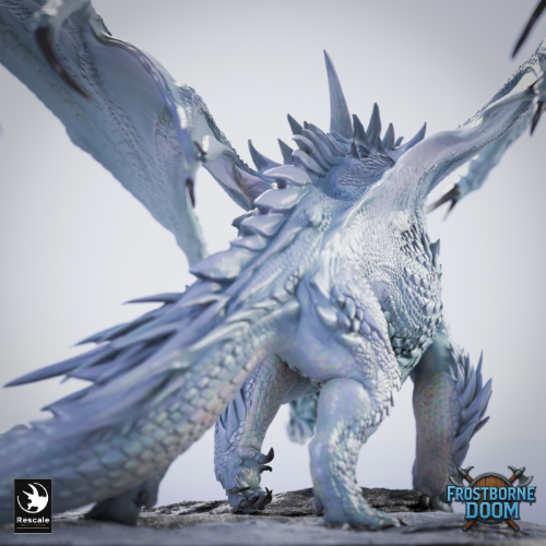 Chromatic White Dragon D&D Table Top Wargaming Resin Miniature