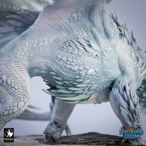 Chromatic White Dragon D&D Table Top Wargaming Resin Miniature