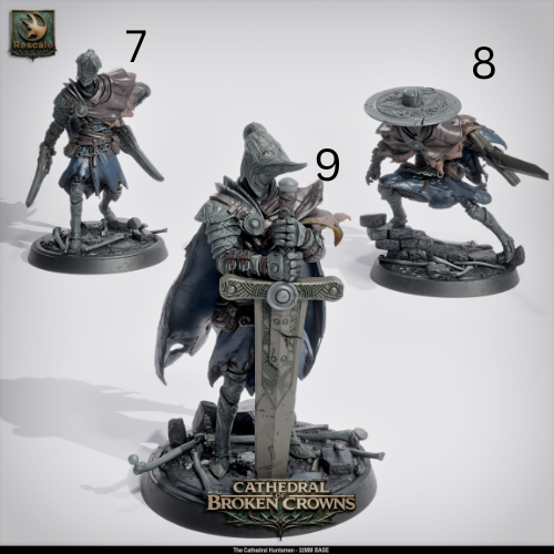 Cathedral Huntsmen Gothic Hunters DND Miniature TTRPG Resin Figure 32mm Base