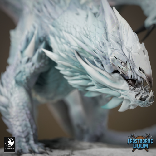 Chromatic White Dragon D&D Table Top Wargaming Resin Miniature