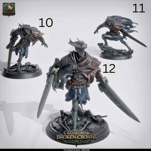 Cathedral Huntsmen Gothic Hunters DND Miniature TTRPG Resin Figure 32mm Base