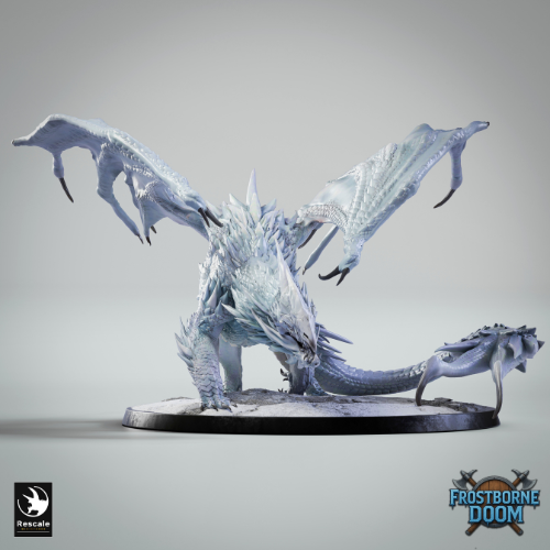 Chromatic White Dragon D&D Table Top Wargaming Resin Miniature