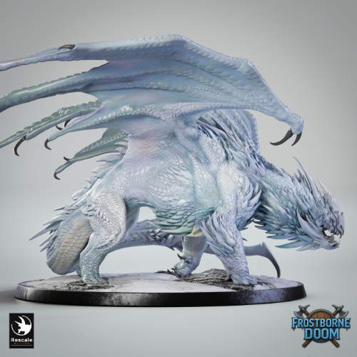 Chromatic White Dragon D&D Table Top Wargaming Resin Miniature