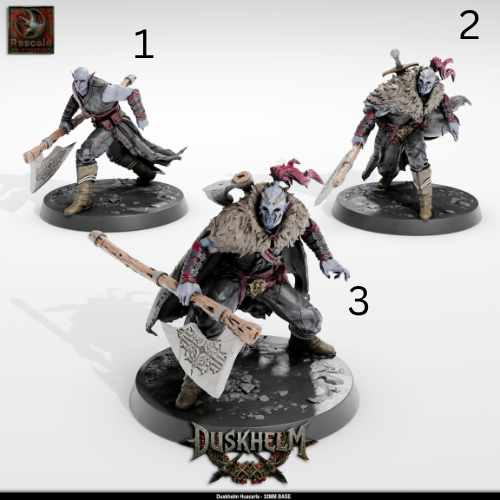 Vampire Duskhelm Huscarls Vampire Warriors DND Miniature TTRPG Resin Figure 32mm Base