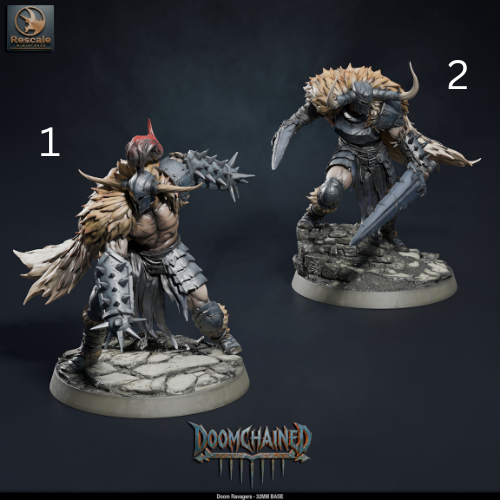 Doom Ravager Knights DND TTRPG Resin Miniature 32mm Base