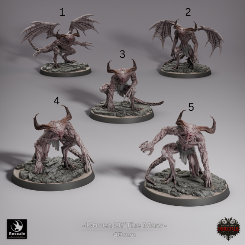 Coven Of The Maw Demon D&D Tabletop Resin Mini 5 Different Poses