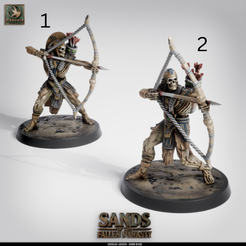 Undead Legion | Cursed Warband of the Damned | Resin Tabletop RPG Figure Set | 32mm Base