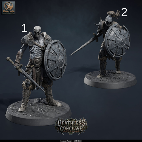 Revenant Warriors DND TTRPG Resin Miniatures 32mm Base