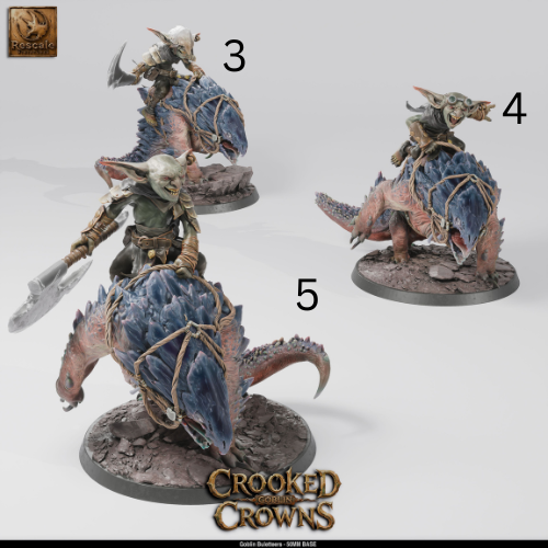 Goblin Bulette Riders DND Miniature TTRPG Resin Figure 50mm Base