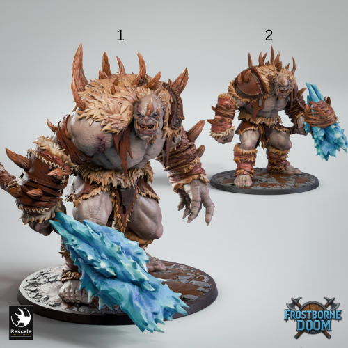 Blizzard Troll Large Scale DnD Miniature | Epic Troll Figure for Dungeons and Dragons | Resin 3D Printed Tabletop RPG Model