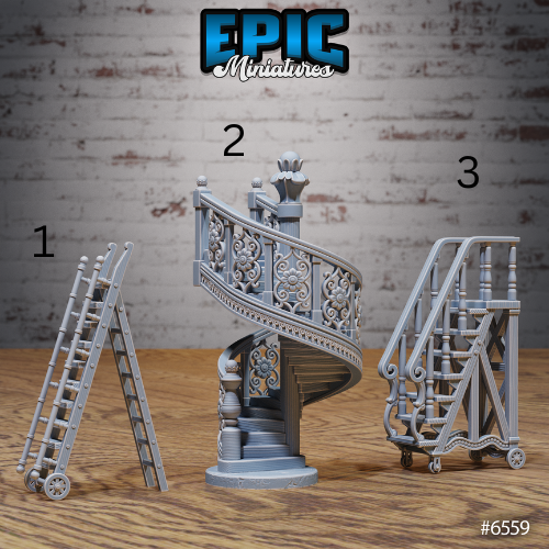 Magical Library Terrain | Arcane Study Scenery Set | Resin Tabletop RPG Terrain