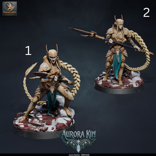 Aurora Sentinels DND Miniatures TTRPG Resin Figures 32mm Base