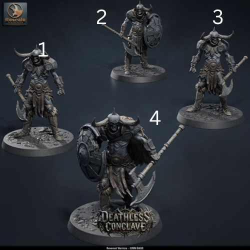 Revenant Warriors DND TTRPG Resin Miniatures 32mm Base