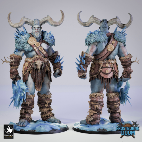Ice Giant Thuglar Large Scale DnD Miniature | Epic Figure for tabletop