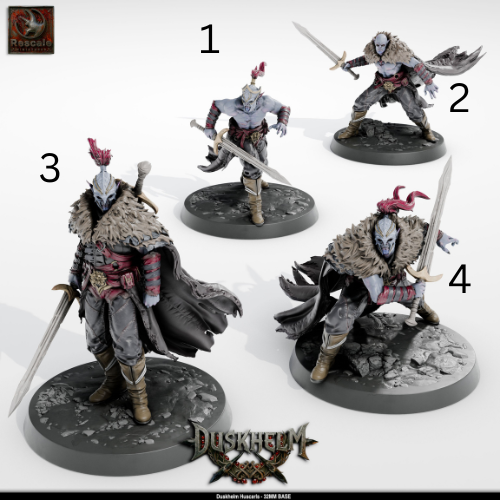 Vampire Duskhelm Huscarls Vampire Warriors DND Miniature TTRPG Resin Figure 32mm Base