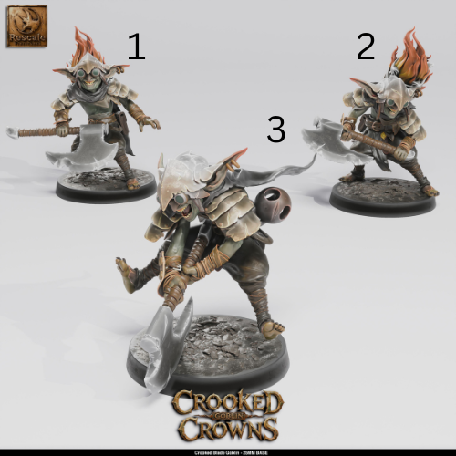 Crooked Blade Goblins Goblin Rogue DND Miniature TTRPG Resin Figure 25mm Base
