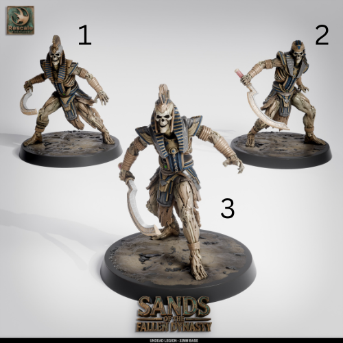 Undead Legion | Cursed Warband of the Damned | Resin Tabletop RPG Figure Set | 32mm Base