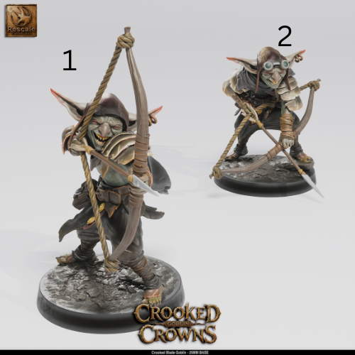 Crooked Blade Goblins Goblin Rogue DND Miniature TTRPG Resin Figure 25mm Base