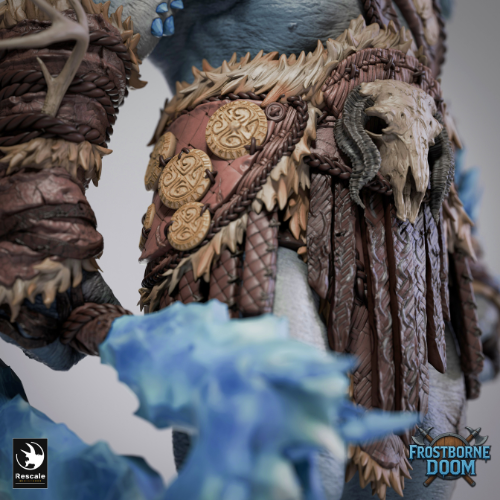 Ice Giant Thuglar Large Scale DnD Miniature | Epic Figure for tabletop