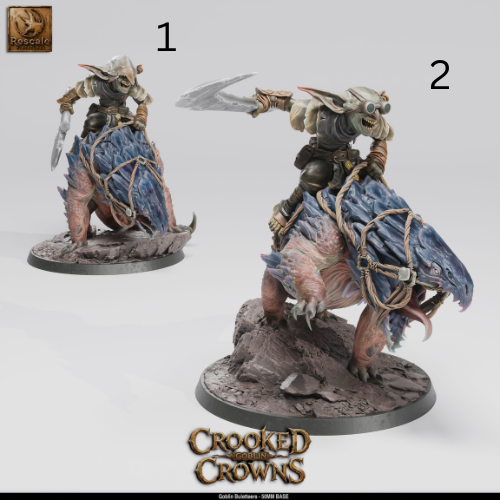 Goblin Bulette Riders DND Miniature TTRPG Resin Figure 50mm Base