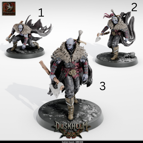 Vampire Duskhelm Huscarls Vampire Warriors DND Miniature TTRPG Resin Figure 32mm Base