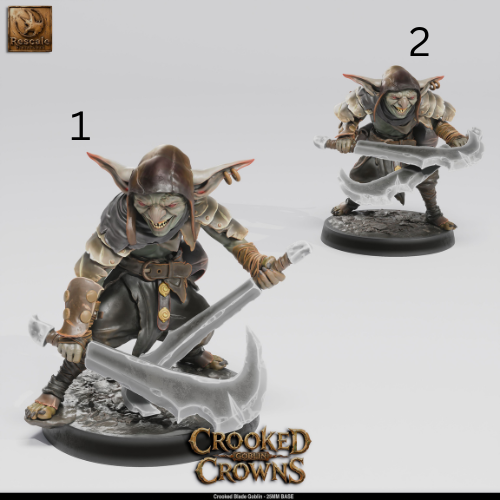 Crooked Blade Goblins Goblin Rogue DND Miniature TTRPG Resin Figure 25mm Base