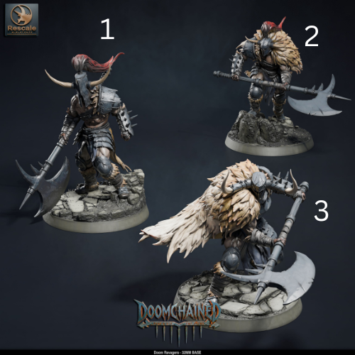 Doom Ravager Knights DND TTRPG Resin Miniature 32mm Base