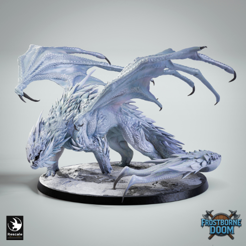 Chromatic White Dragon D&D Table Top Wargaming Resin Miniature
