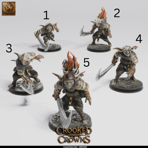 Crooked Blade Goblins Goblin Rogue DND Miniature TTRPG Resin Figure 25mm Base