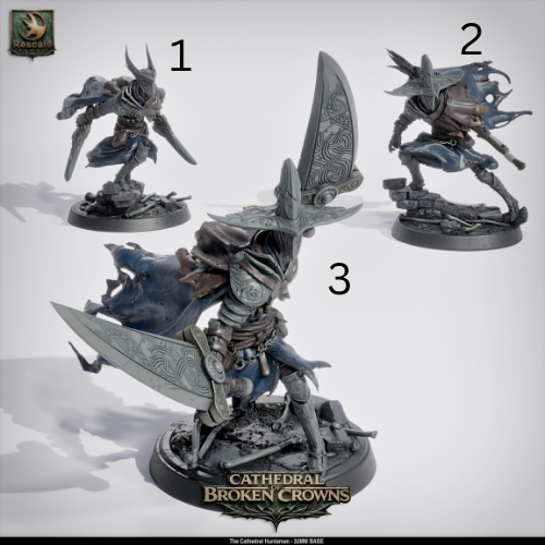 Cathedral Huntsmen Gothic Hunters DND Miniature TTRPG Resin Figure 32mm Base