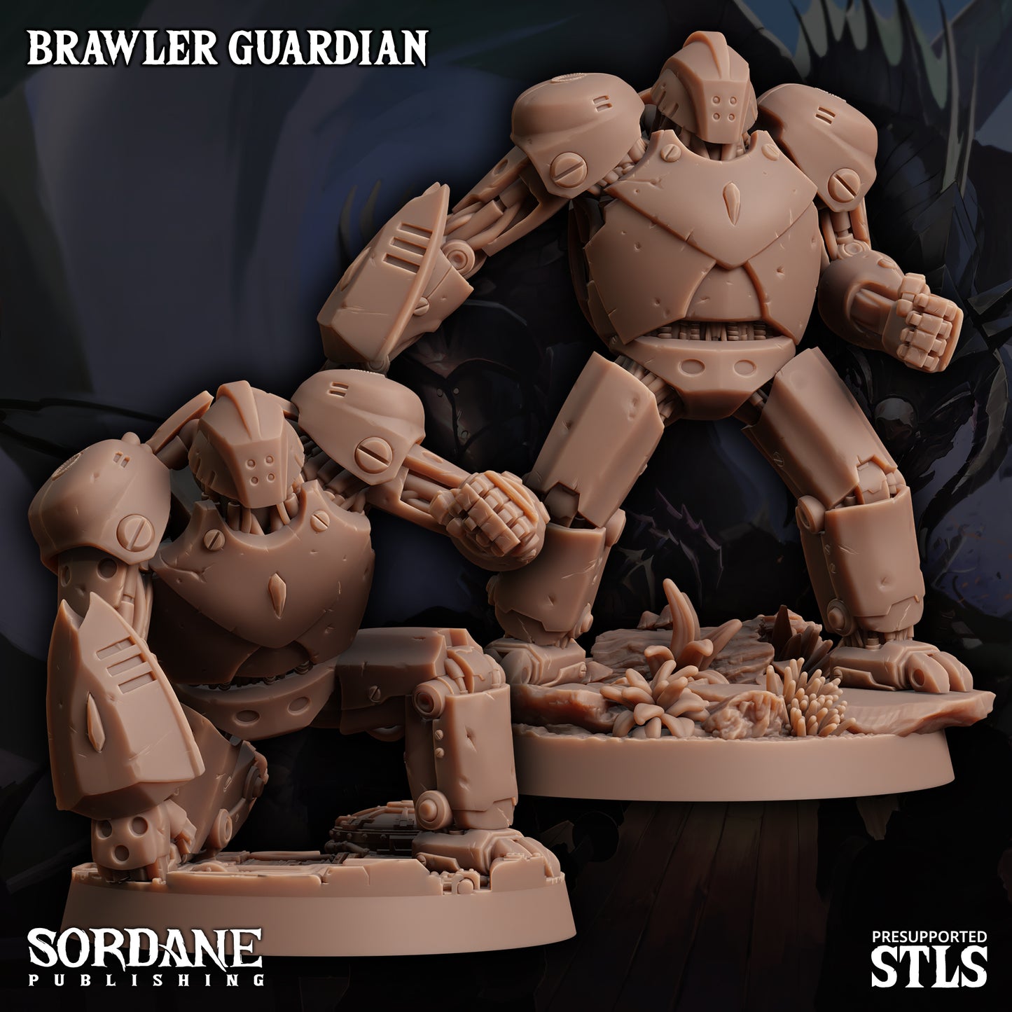 Brawler Guardian DND TTRPG Resin Model 50mm Base