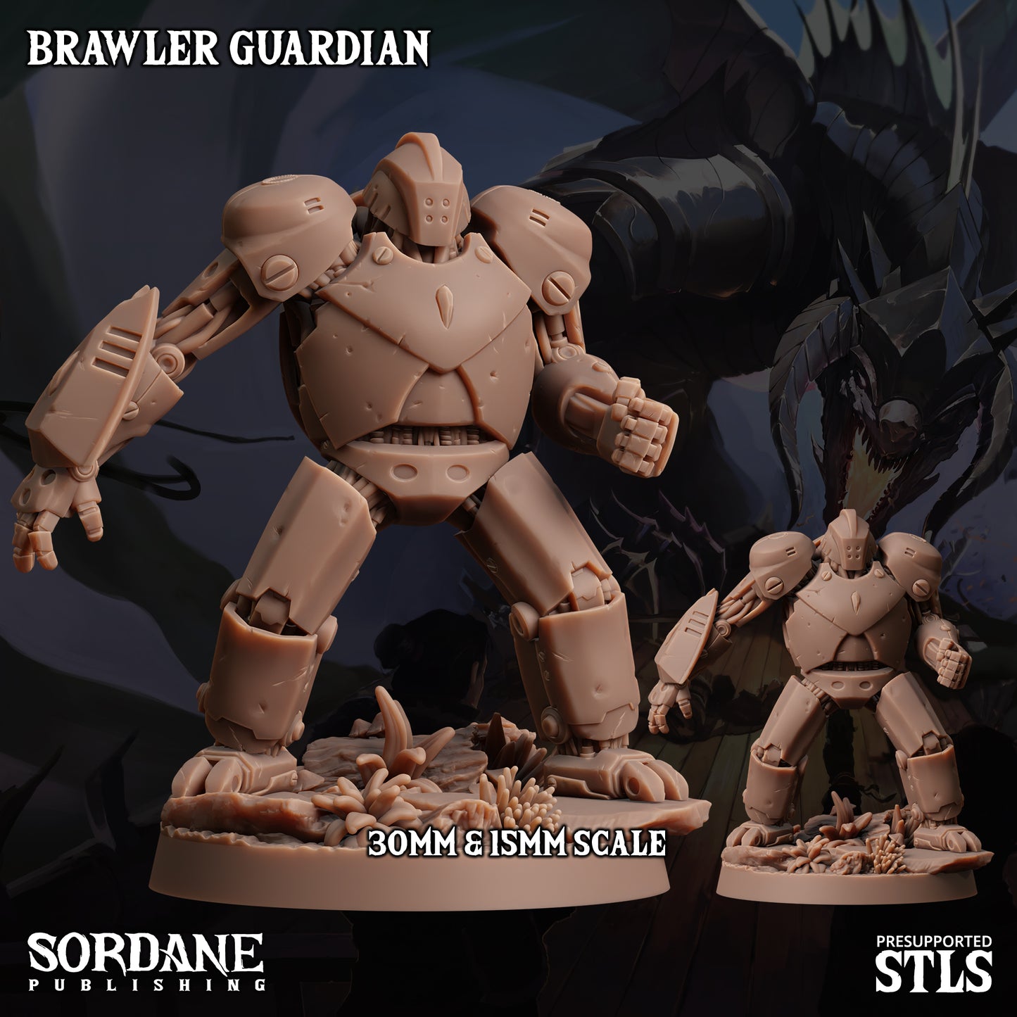 Brawler Guardian DND TTRPG Resin Model 50mm Base