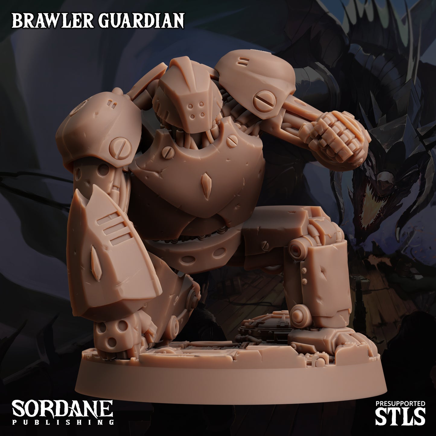 Brawler Guardian DND TTRPG Resin Model 50mm Base