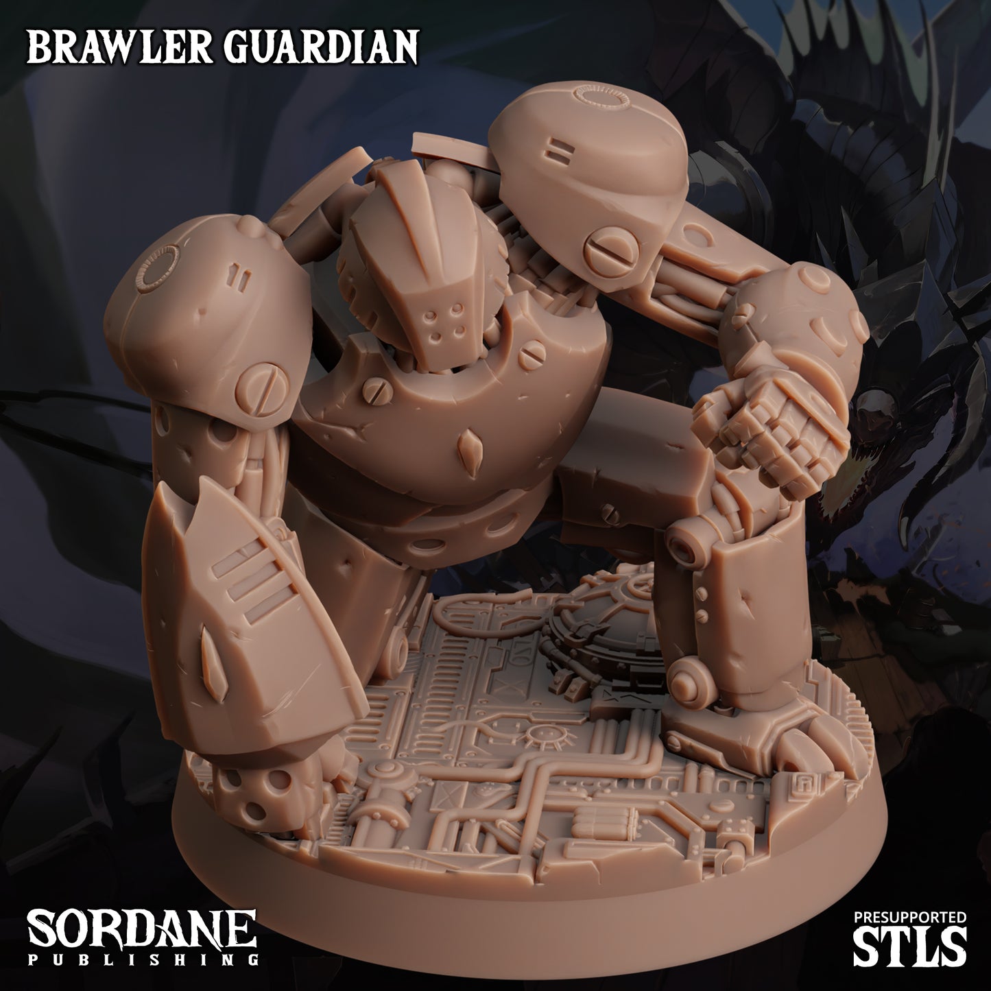 Brawler Guardian DND TTRPG Resin Model 50mm Base