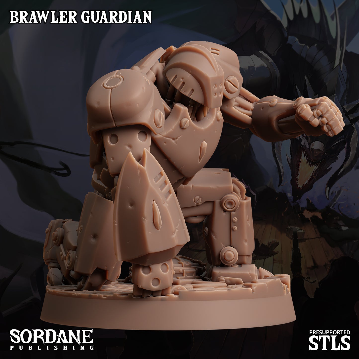 Brawler Guardian DND TTRPG Resin Model 50mm Base