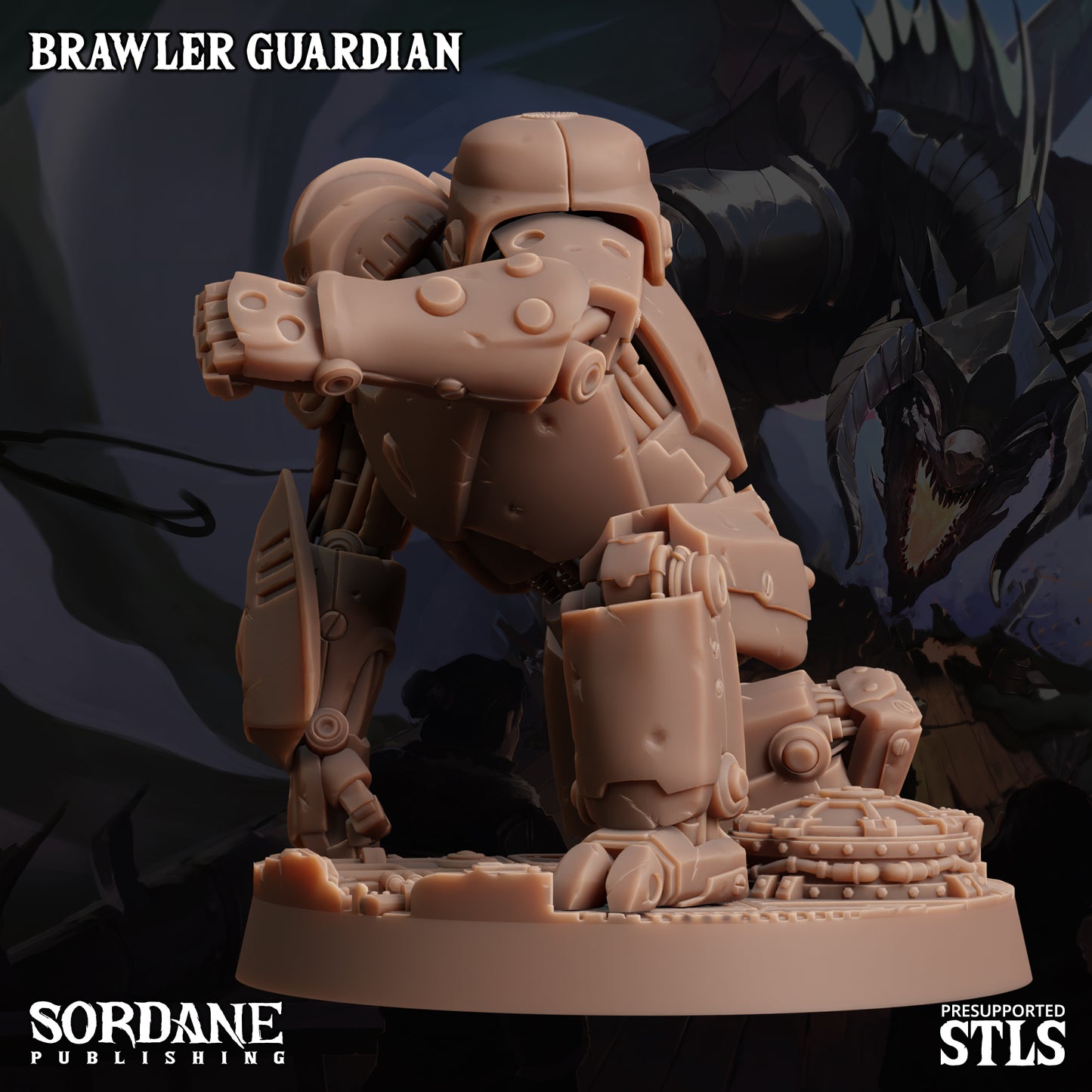 Brawler Guardian DND TTRPG Resin Model 50mm Base