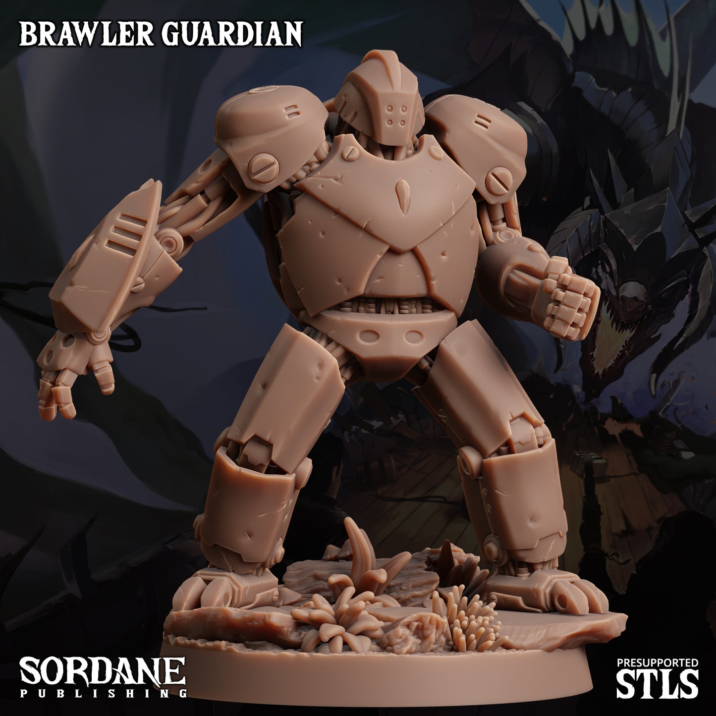 Brawler Guardian DND TTRPG Resin Model 50mm Base