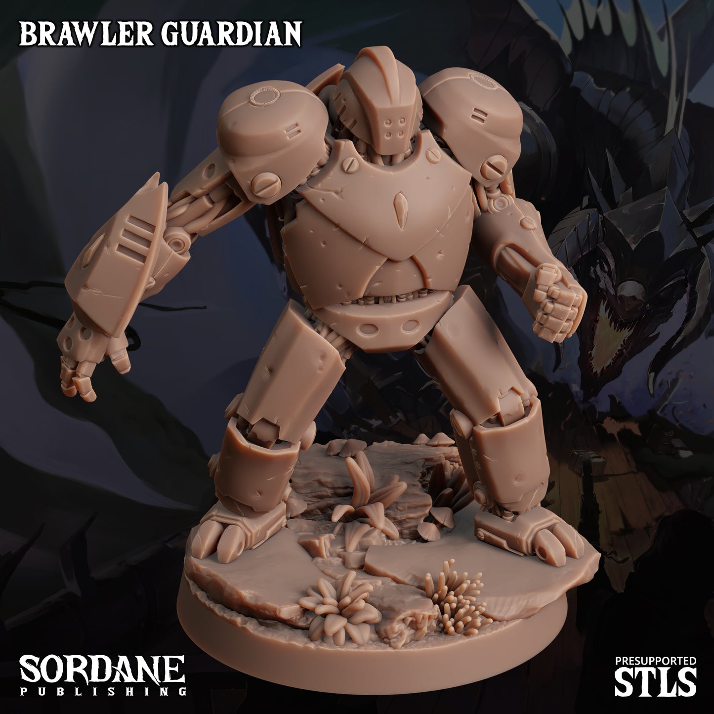 Brawler Guardian DND TTRPG Resin Model 50mm Base