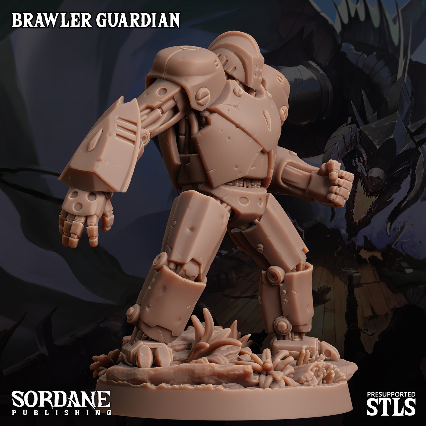 Brawler Guardian DND TTRPG Resin Model 50mm Base