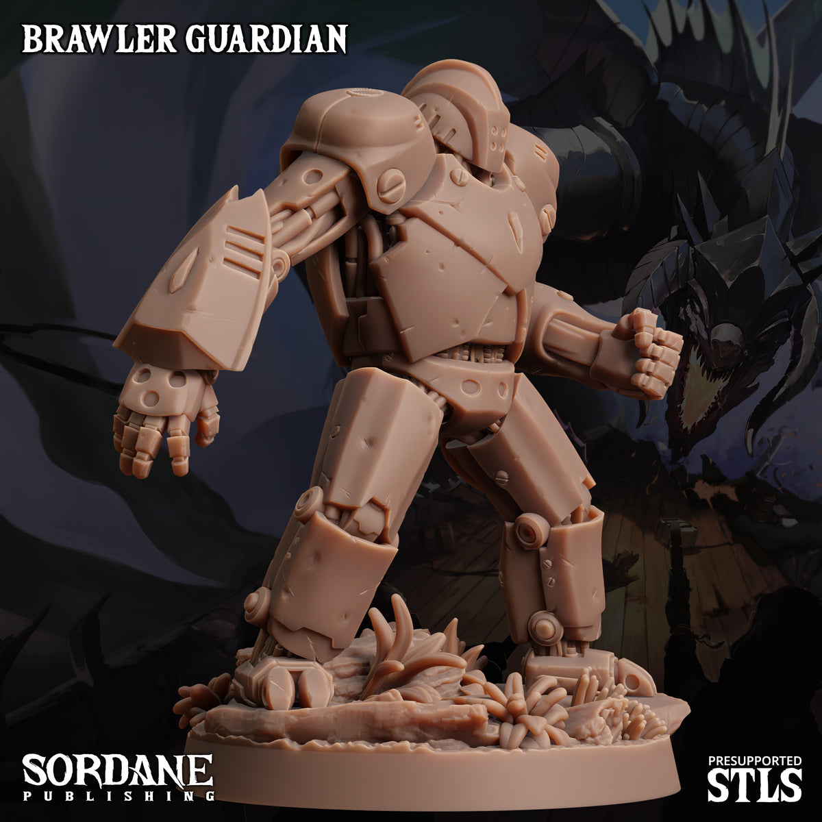 Brawler Guardian DND TTRPG Resin Miniature 50mm Base