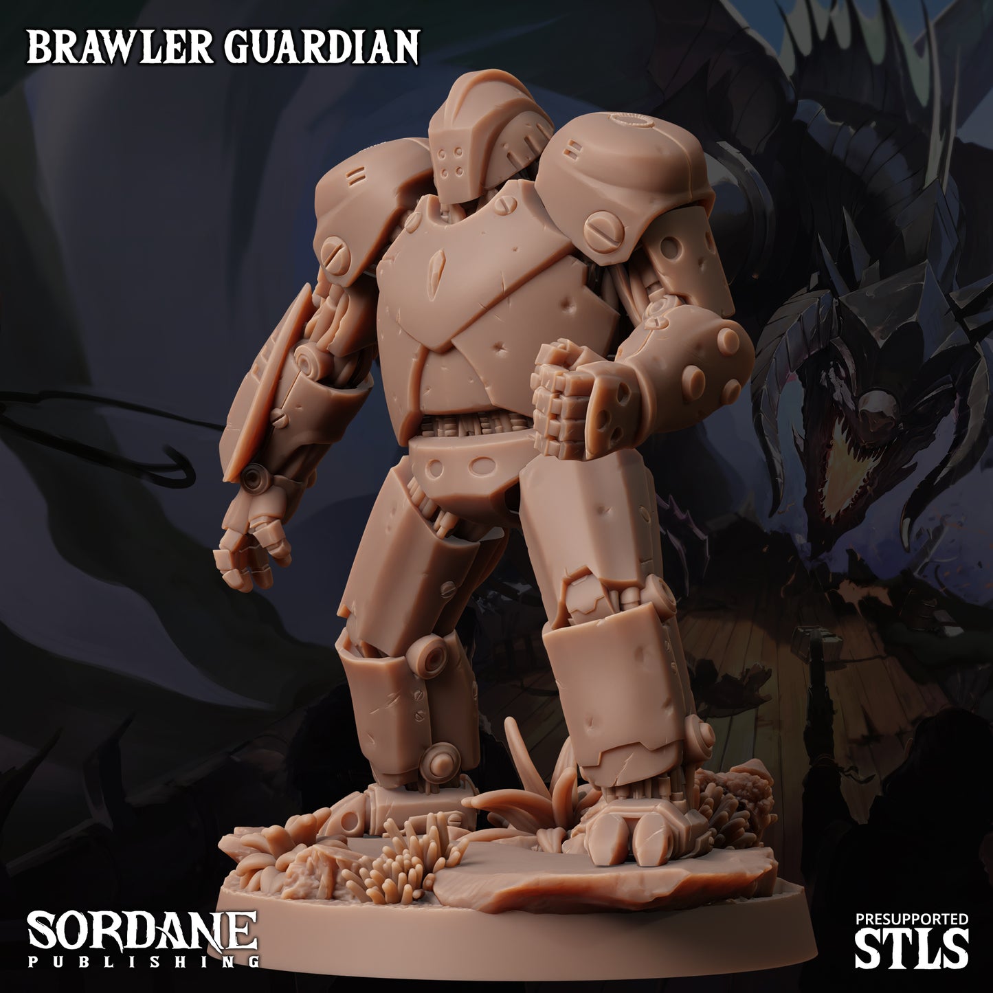 Brawler Guardian DND TTRPG Resin Model 50mm Base