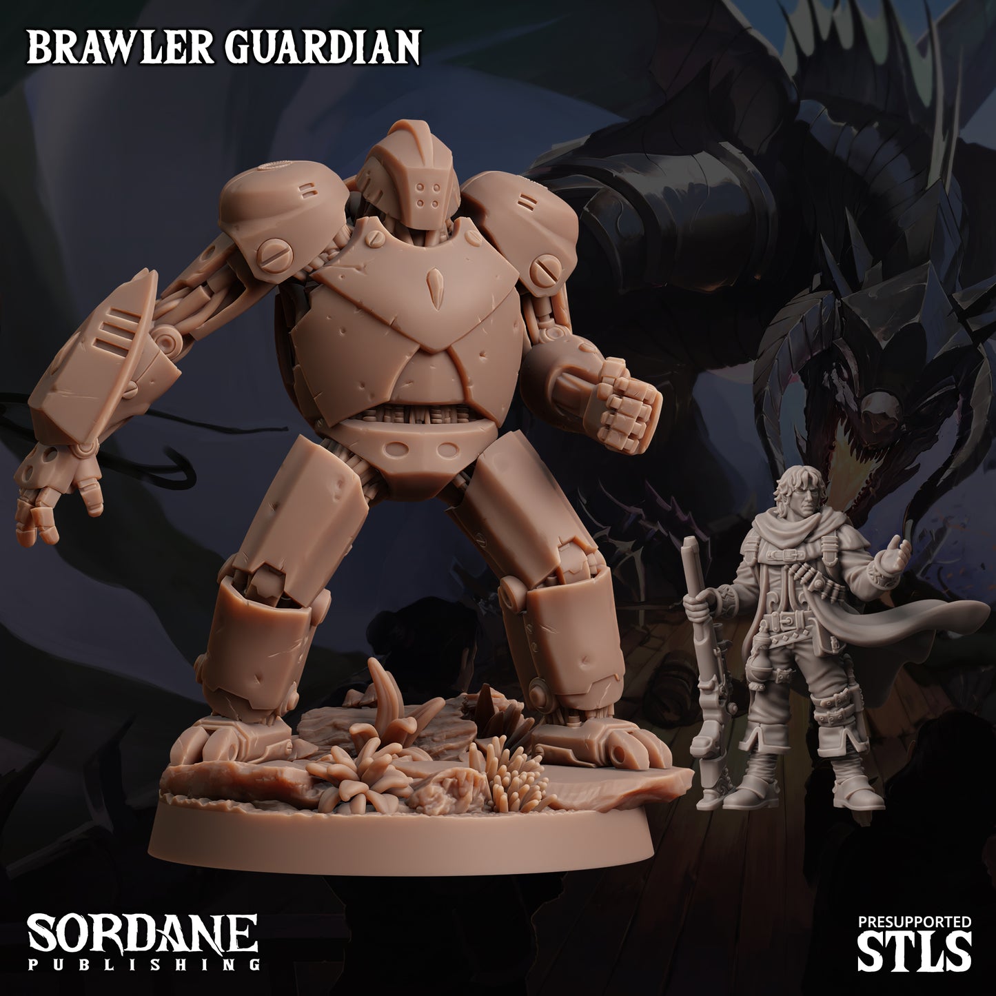 Brawler Guardian DND TTRPG Resin Model 50mm Base