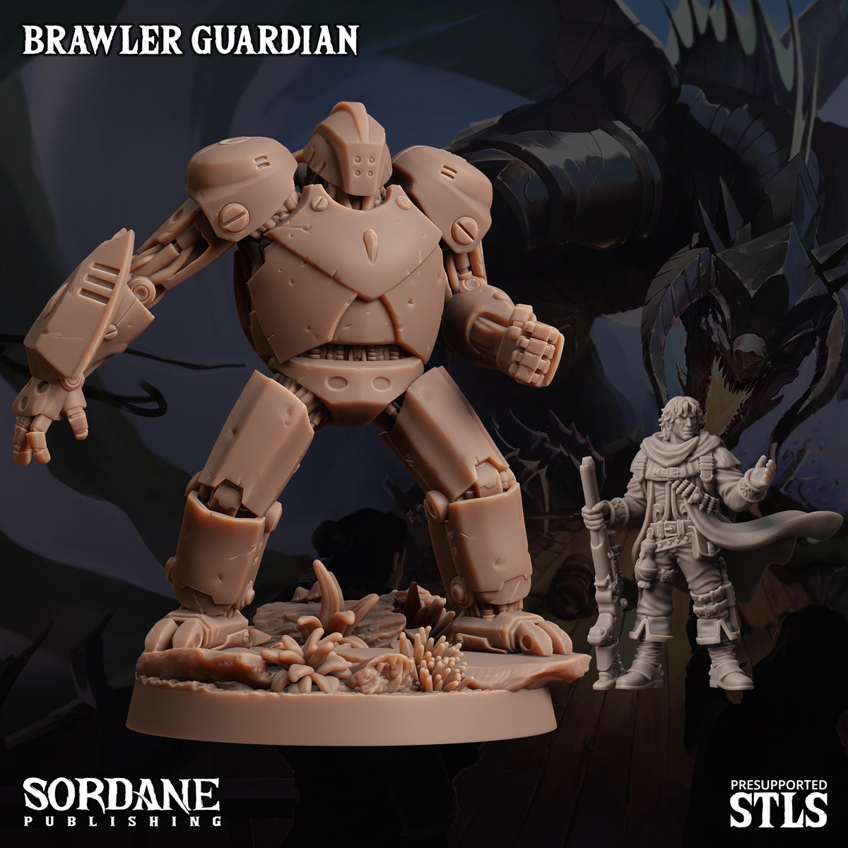 Brawler Guardian DND TTRPG Resin Miniature 50mm Base